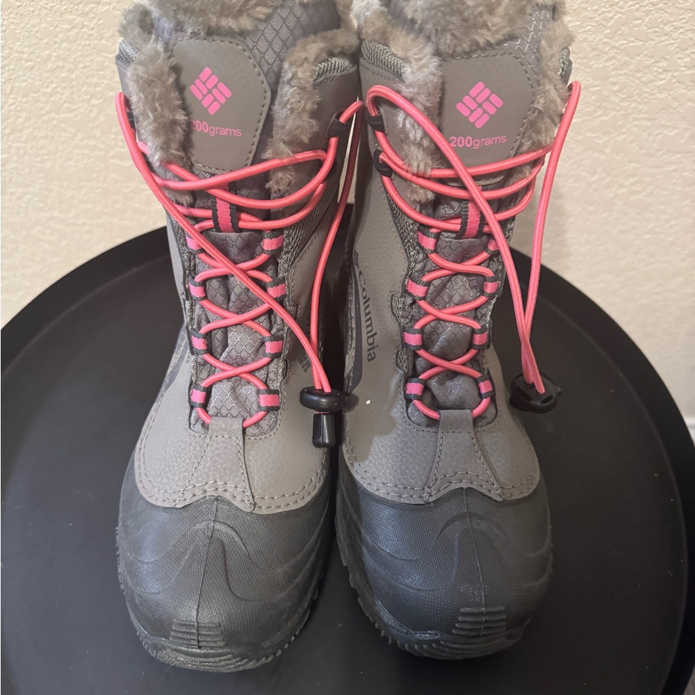 Columbia women’s Gray and Pink Winter Boots